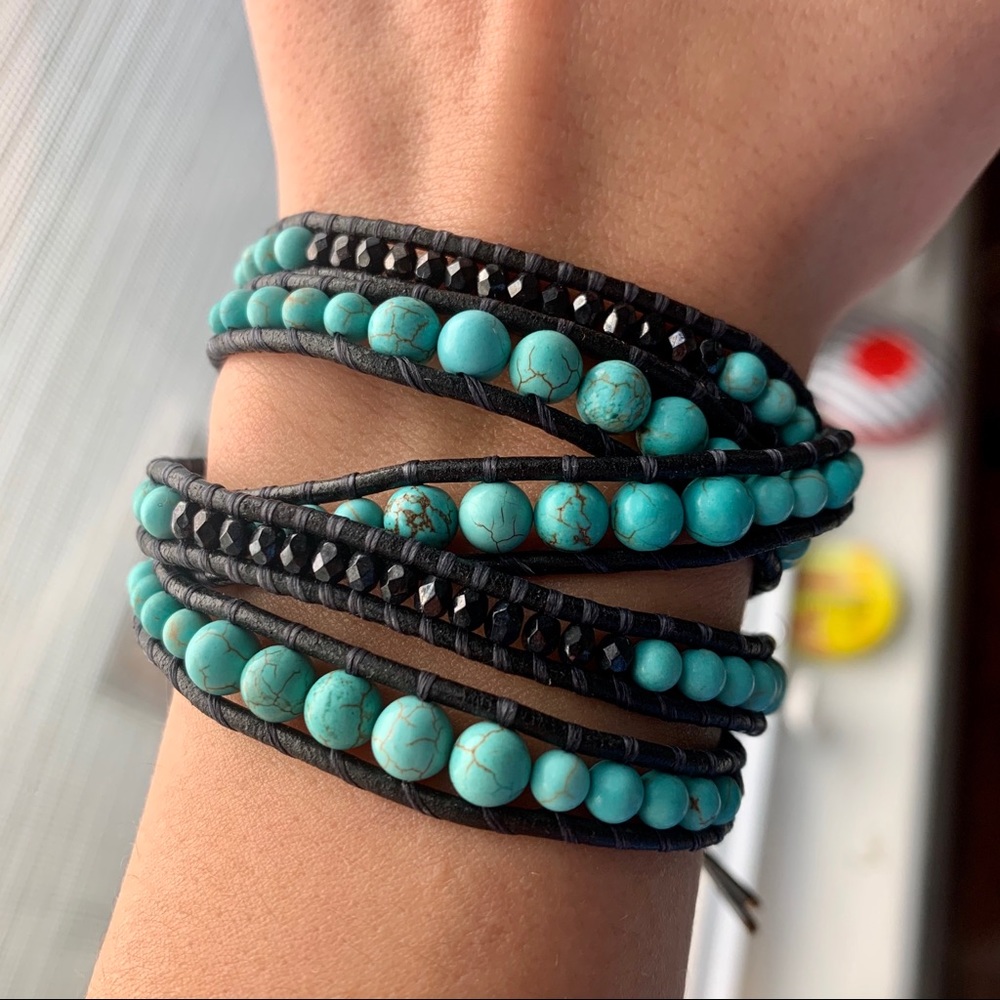 Turquoise wrap bracelet